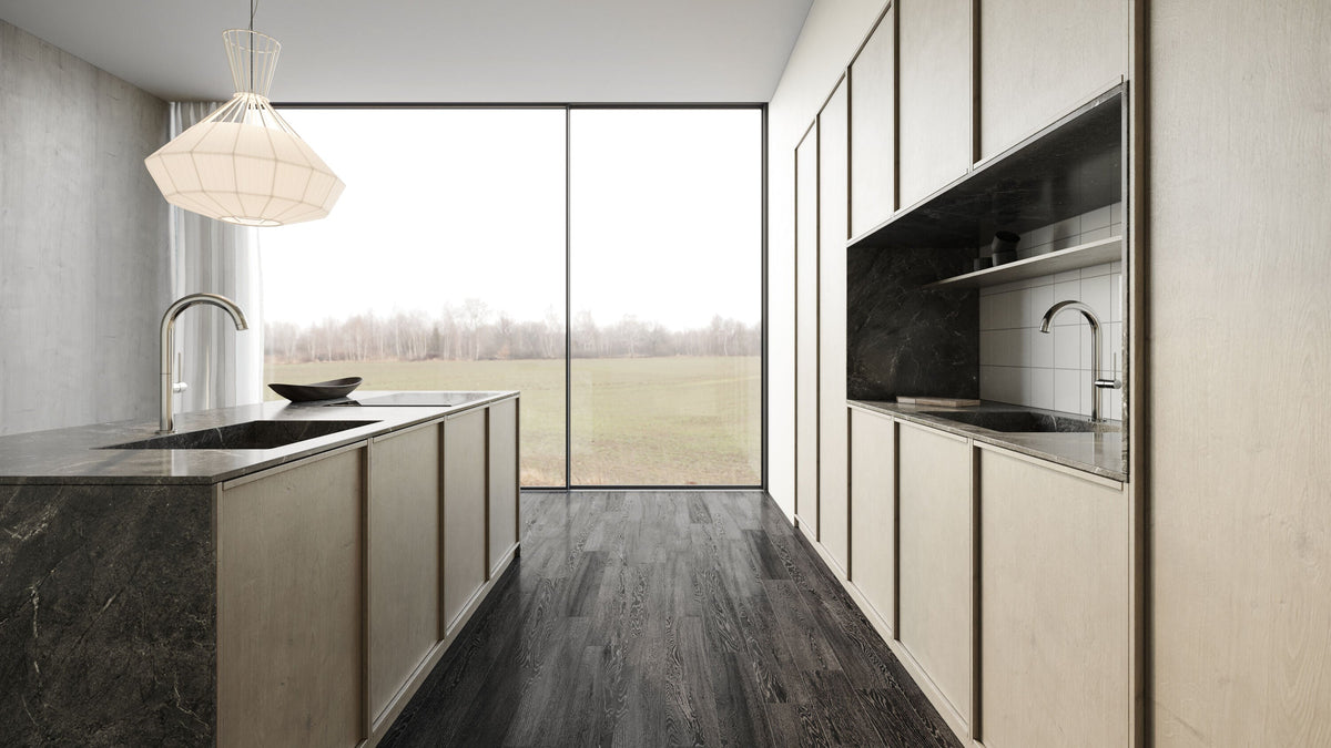 Satori Sedona Midnight 6-in x 36-in Matte Porcelain Wood Look Floor Tile (1.45-sq. ft/ Piece)