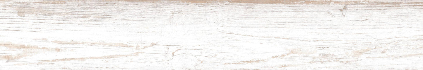 Satori Laguna Antique White 6-in x 36-in Matte Porcelain Wood Look Floor Tile (1.45-sq. ft/ Piece)
