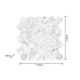Satori Bianco Palazzo 12-in x 12-in Polished Porcelain Marble Look Hexagon Mosaic Floor and Wall Tile (0.97-sq. ft/ Piece)