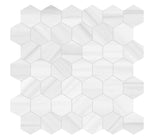Satori Zebrino Ash 12-in x 12-in Polished Porcelain Marble Look Hexagon Mosaic Floor and Wall Tile (0.97-sq. ft/ Piece)