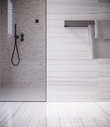 Satori Zebrino Ash 12-in x 12-in Polished Porcelain Marble Look Hexagon Mosaic Floor and Wall Tile (0.97-sq. ft/ Piece)
