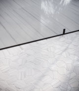 Satori Zebrino Ash 12-in x 12-in Polished Porcelain Marble Look Hexagon Mosaic Floor and Wall Tile (0.97-sq. ft/ Piece)