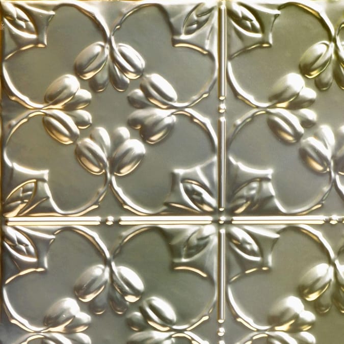 From Plain to Beautiful in Hours 2-ft x 2-ft Lilac Gold Nugget Steel Drop Ceiling Tile (6-Pack, 24-sq ft / Case)