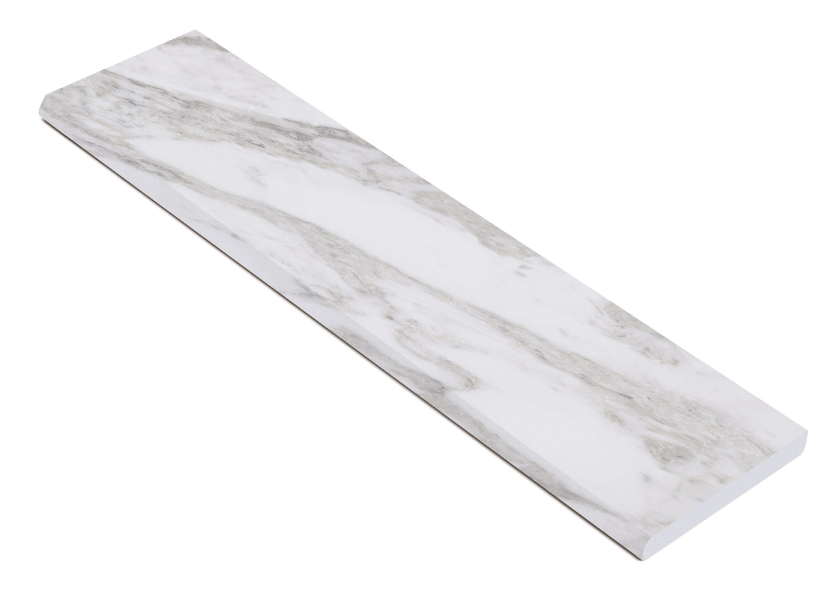 Satori Bianco Palazzo 12-in x 24-in Polished Porcelain Marble Look Floor and Wall Tile (1.94-sq. ft/ Piece)