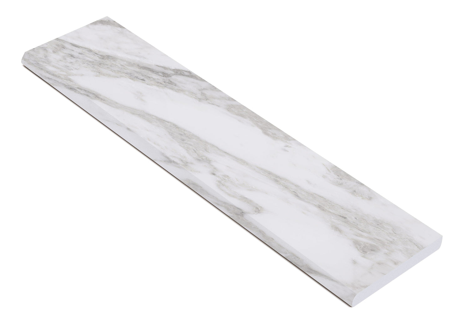 Satori Bianco Palazzo 12-in x 24-in Polished Porcelain Marble Look Floor and Wall Tile (1.94-sq. ft/ Piece)
