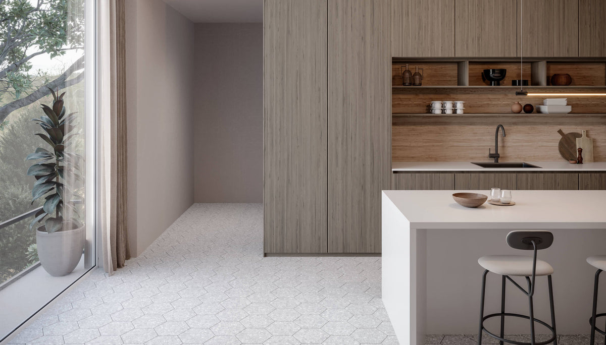 Satori Aurora Pearl 8-in x 10-in Matte Porcelain Hexagon Floor and Wall Tile (0.44-sq. ft/ Piece)