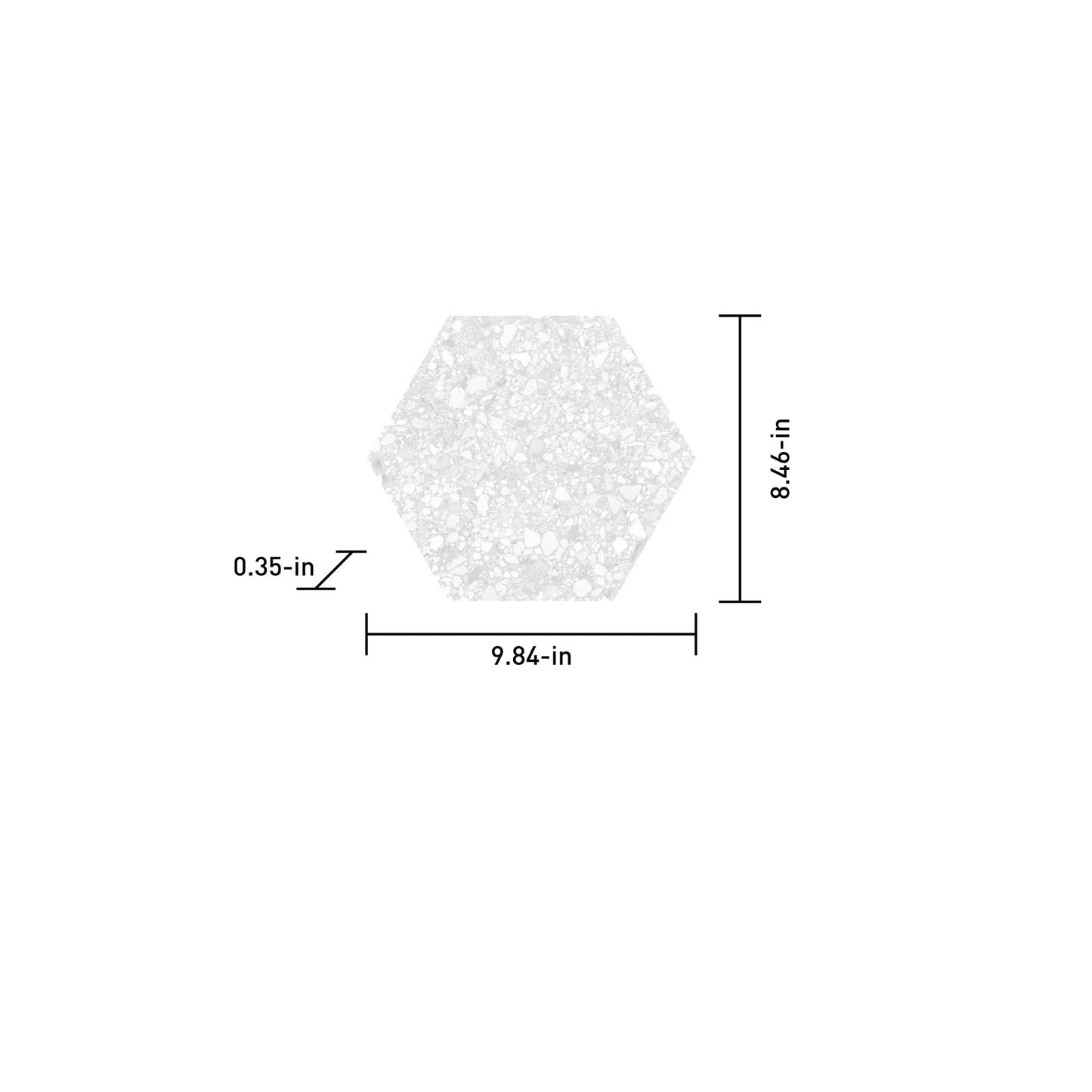 Satori Aurora Pearl 8-in x 10-in Matte Porcelain Hexagon Floor and Wall Tile (0.44-sq. ft/ Piece)