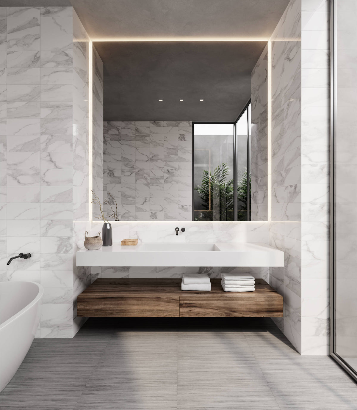 Satori Ikon Mica 12-in x 24-in Matte Porcelain Floor Tile