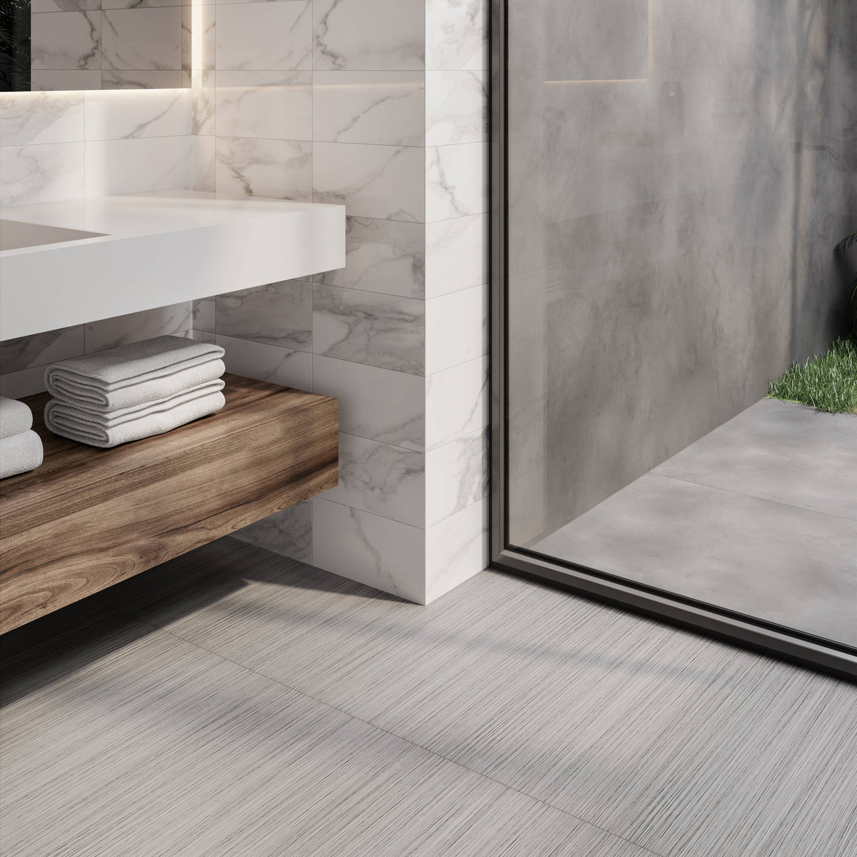 Satori Ikon Mica 12-in x 24-in Matte Porcelain Floor Tile