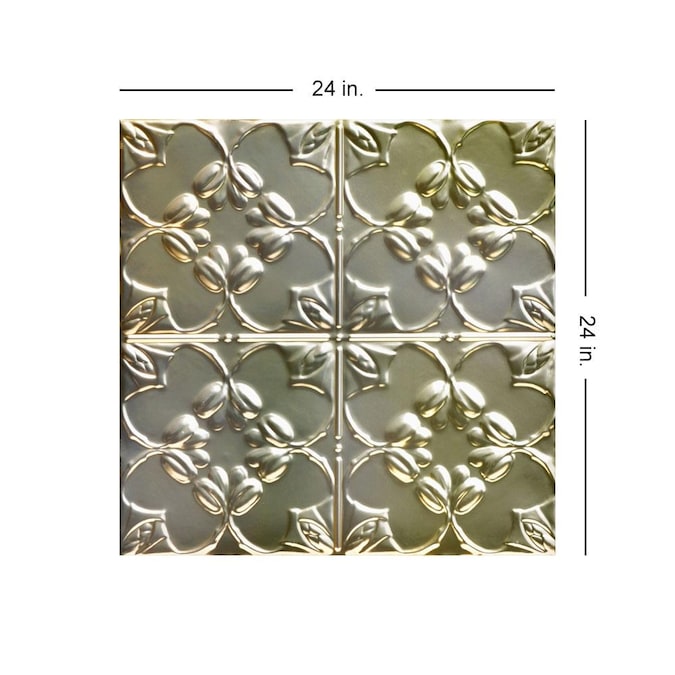 From Plain to Beautiful in Hours 2-ft x 2-ft Lilac Gold Nugget Steel Drop Ceiling Tile (6-Pack, 24-sq ft / Case)