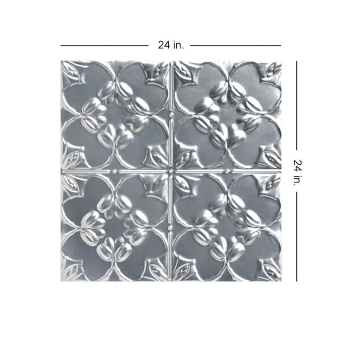 From Plain to Beautiful in Hours 2-ft x 2-ft Lilac Lacquered Steel Surface-mount Ceiling Tile (6-Pack, 24-sq ft / Case)