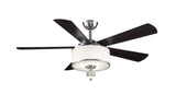 Fanimation Studio Collection Victoria Harbor 52-in Polished Chrome LED Indoor Ceiling Fan with Light and Remote, 5-Blade