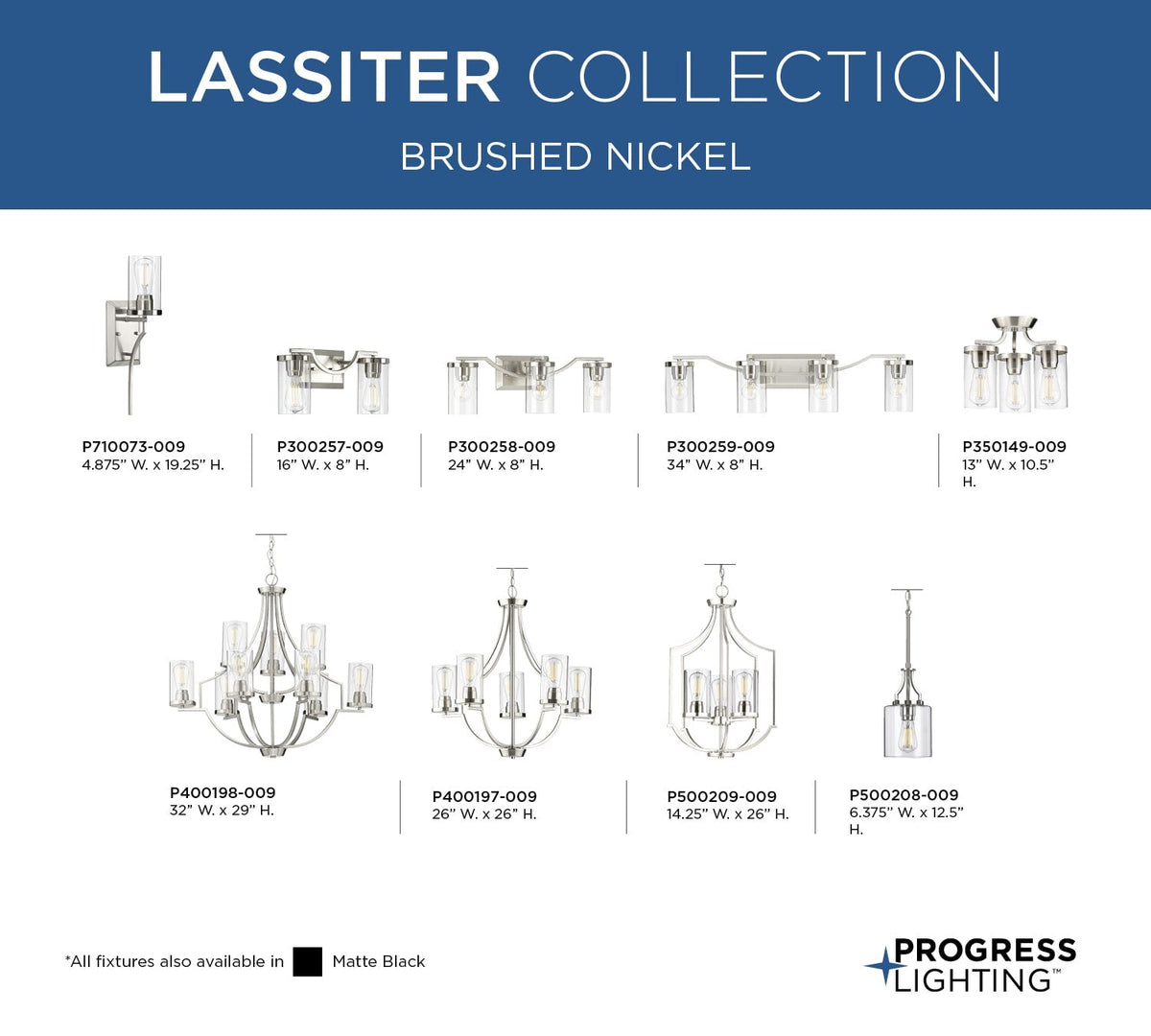 Progress Lighting Lassiter 5-Light Brushed Nickel Traditional Chandelier