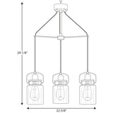 Progress Lighting Calhoun 3-Light Antique Bronze Transitional Chandelier