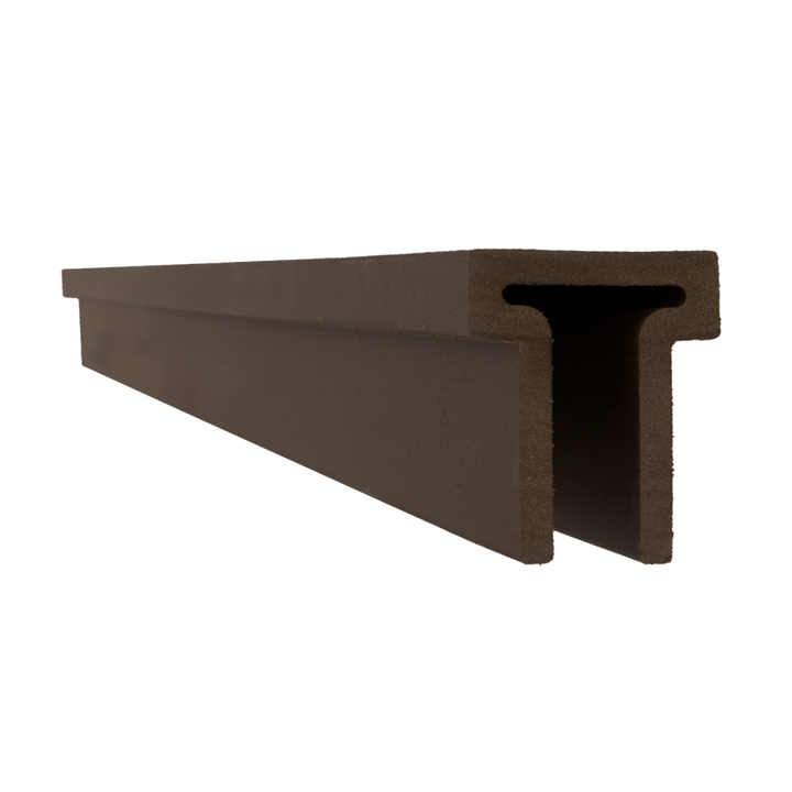 Trex Fencing 4-in x 7-in W x 8-ft L Woodland Brown Composite Fence Rail
