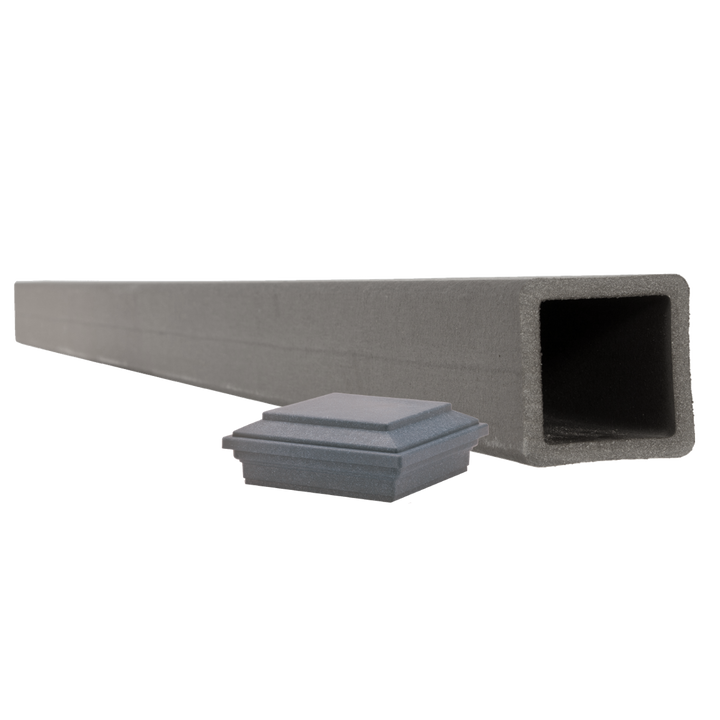 Trex Fencing 5-in x 5-in W x 9-ft H Winchester Grey Composite Fence with Post Cap