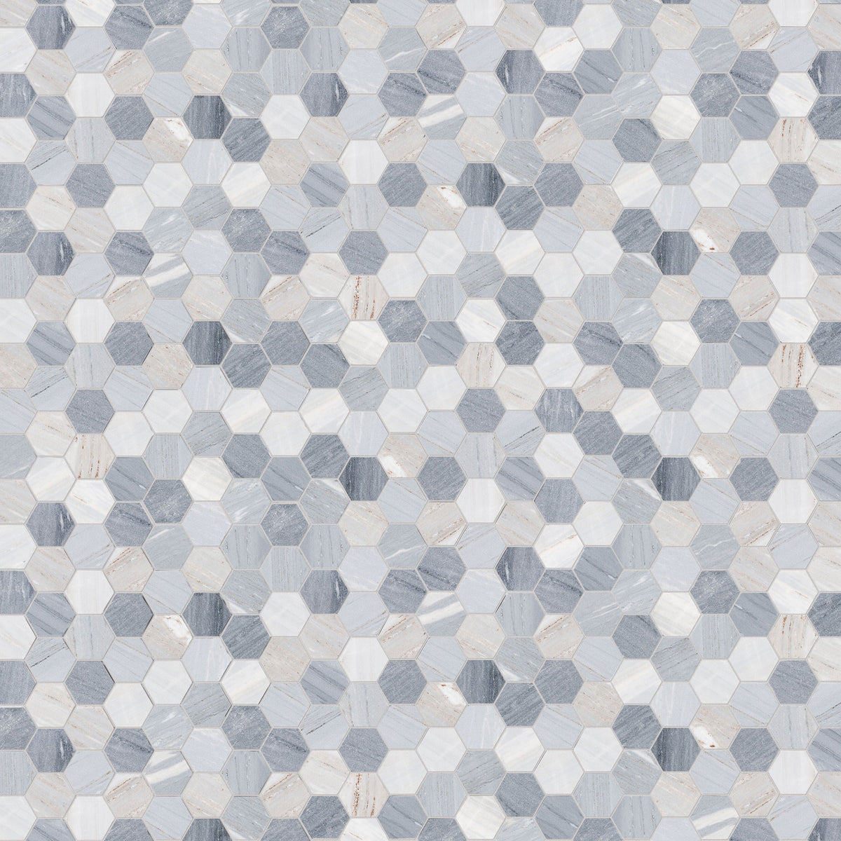 Satori Palissandro 12-in x 12-in Polished Natural Stone Look Hexagon Mosaic Floor and Wall Tile (0.96-sq. ft/ Piece)
