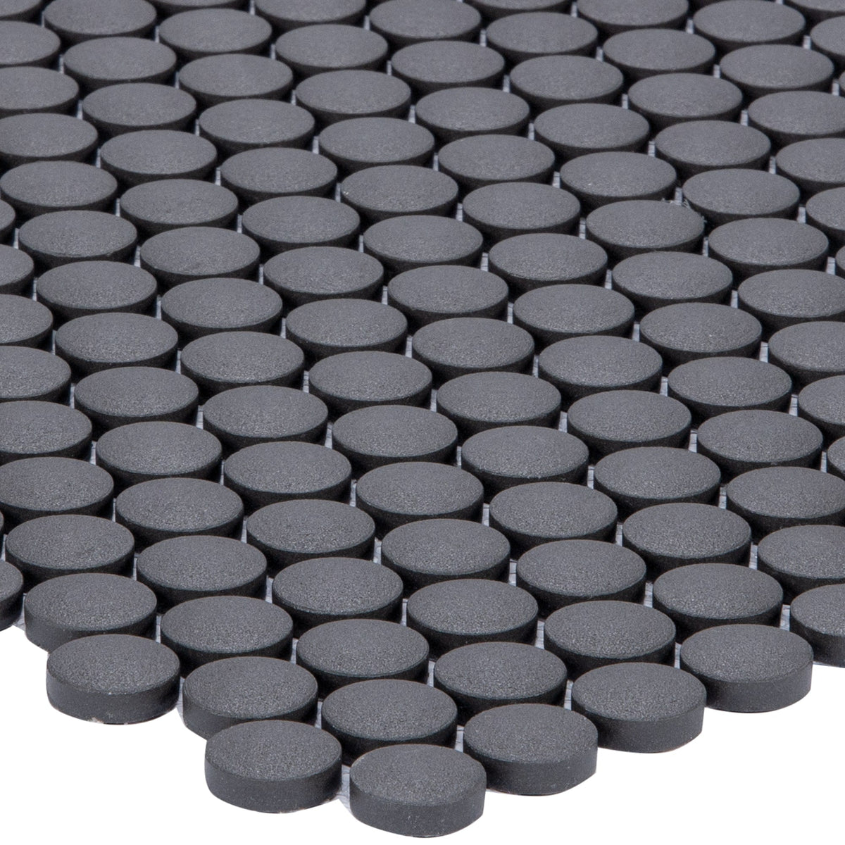 Satori Hudson Carbon Matte 12-in x 12-in Unglazed Porcelain Mosaic Floor and Wall Tile (0.9-sq. ft/ Piece)