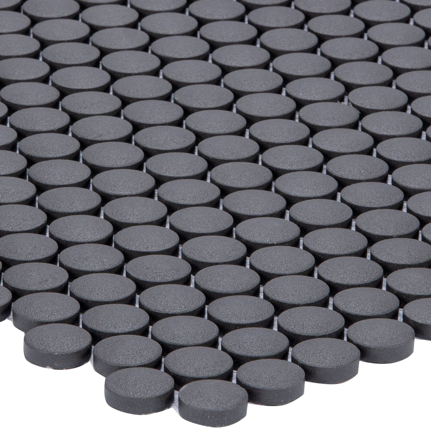 Satori Hudson Carbon Matte 12-in x 12-in Unglazed Porcelain Mosaic Floor and Wall Tile (0.9-sq. ft/ Piece)