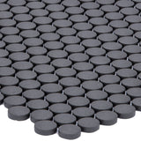 Satori Hudson Carbon Matte 12-in x 12-in Unglazed Porcelain Penny Round Floor and Wall Tile (0.9-sq ft per Piece)