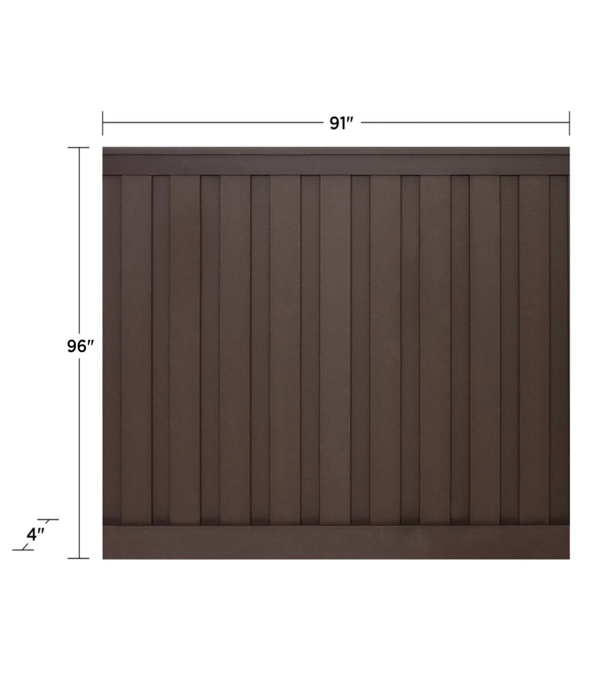Trex Fencing 8-ft H x 8-ft W 3-Pack Woodland Brown Board-on-board Privacy Composite Fence Panel