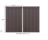 Trex Fencing Seclusions 6-ft H x 10-ft W Woodland Brown Residential Composite Fence Gate with Hardware