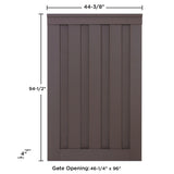 Trex Fencing Seclusions 8-ft H x 4-ft W Woodland Brown Residential Composite Fence Gate with Hardware