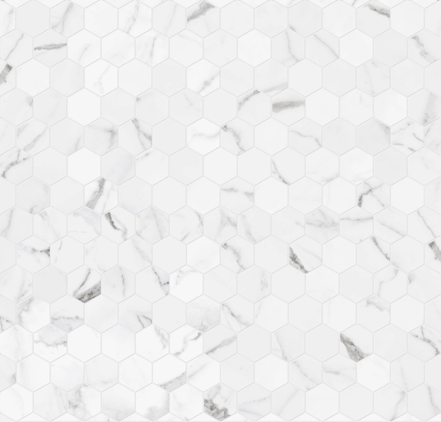 Satori Statuario 12-in x 12-in Polished Porcelain Marble Look Hexagon Mosaic Floor and Wall Tile (0.96-sq. ft/ Piece)
