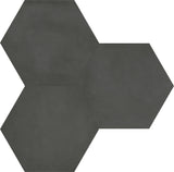 Satori Nouveau Nero 7-in x 8-in Matte Porcelain Encaustic Hexagon Floor and Wall Tile (0.28-sq. ft/ Piece)