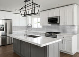 Satori Hudson Brilliant White and Black 12-in x 12-in Matte Porcelain Mosaic Floor and Wall Tile (0.91-sq. ft/ Piece)