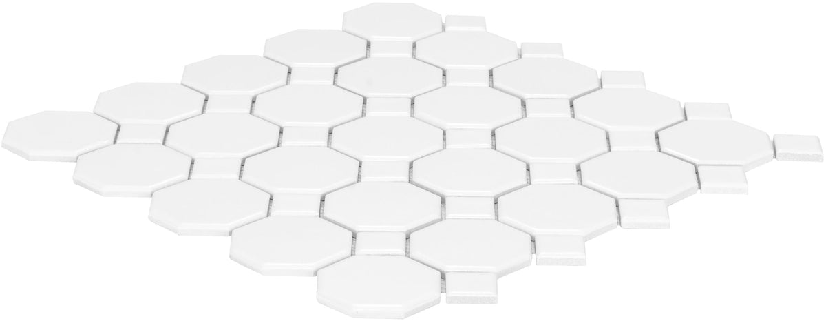 Satori Hudson Brilliant White Bistro 12-in x 12-in Matte Porcelain Hexagon Wall Tile (0.91-sq ft per Piece)