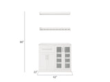 NewAge Products Home Bar 63-in x 85-in White Rectangle Bar Cabinet