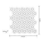 Satori Hudson Brilliant White 12-in x 12-in Matte Porcelain Hexagon Mosaic Floor and Wall Tile (0.94-sq. ft/ Piece)