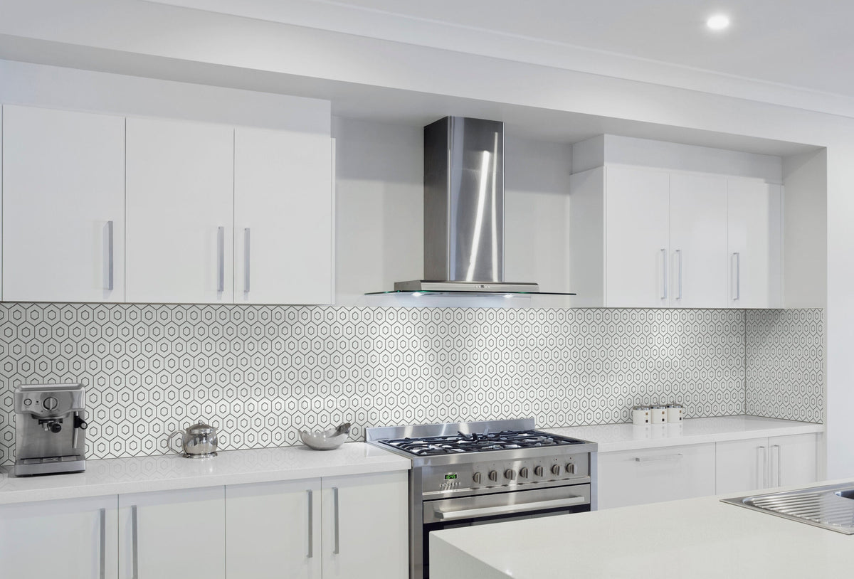 Satori Hudson Brilliant White 12-in x 12-in Matte Porcelain Hexagon Mosaic Floor and Wall Tile (0.94-sq. ft/ Piece)