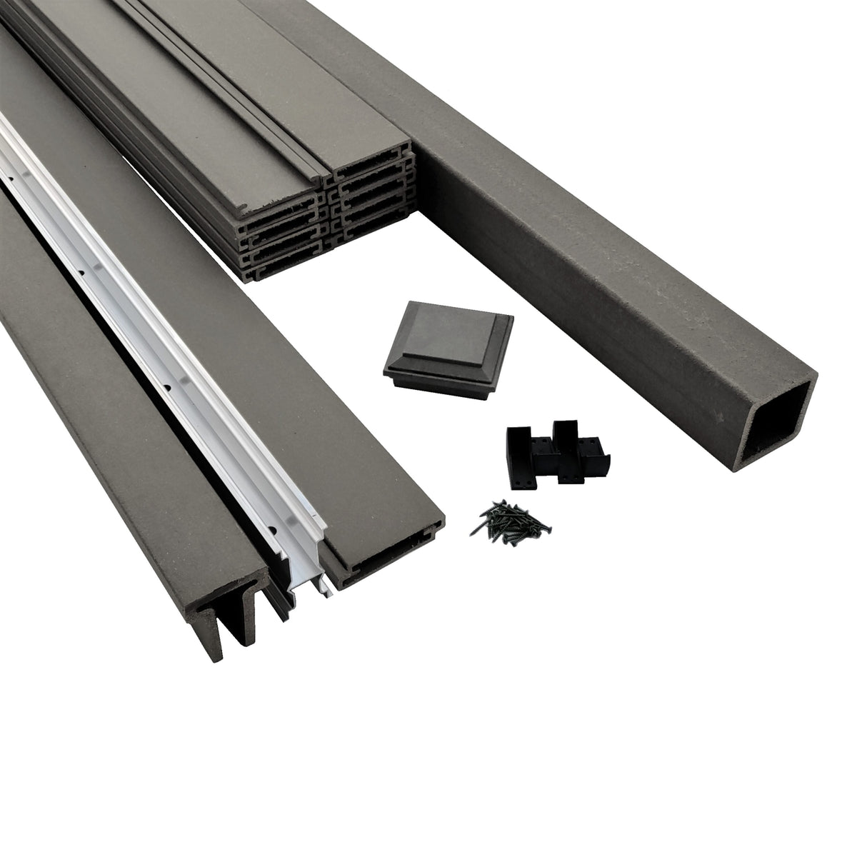 Trex Fencing 6-ft H x 8-ft W Winchester Grey Board-on-board Privacy Composite Fence Panel