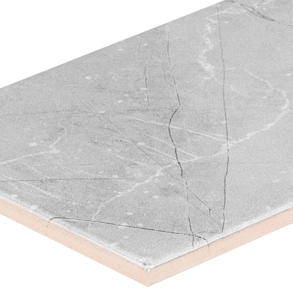 Satori Regent Paladium 4-in x 12-in Glossy Ceramic Marble Look Wall Tile (0.32-sq. ft/ Piece)