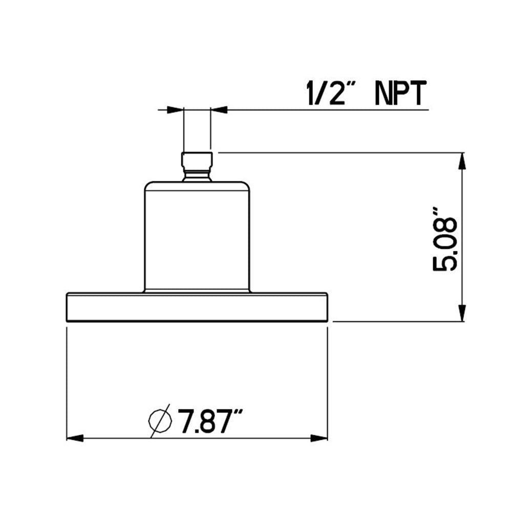 Sound Techno 1-Pattern 2.5 GPM 7.87 in. Ceiling Mount Rain Shower Head with Integrated Bluetooth in Chrome - Super Arbor