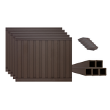 Trex Fencing 8-ft H x 8-ft W 5-Pack Woodland Brown Board-on-board Privacy Composite Fence Panel