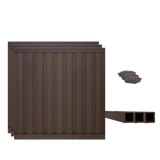 Trex Fencing 8-ft H x 8-ft W 3-Pack Woodland Brown Board-on-board Privacy Composite Fence Panel