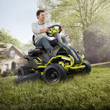RYOBI 38 in. 75 Ah Battery Electric Rear Engine Riding Lawn Mower