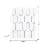Satori Bianco Dolomite Picket 10-in x 13-in Polished Natural Stone Marble Look Arabesque Mosaic Wall Tile (0.96-sq. ft/ Piece)