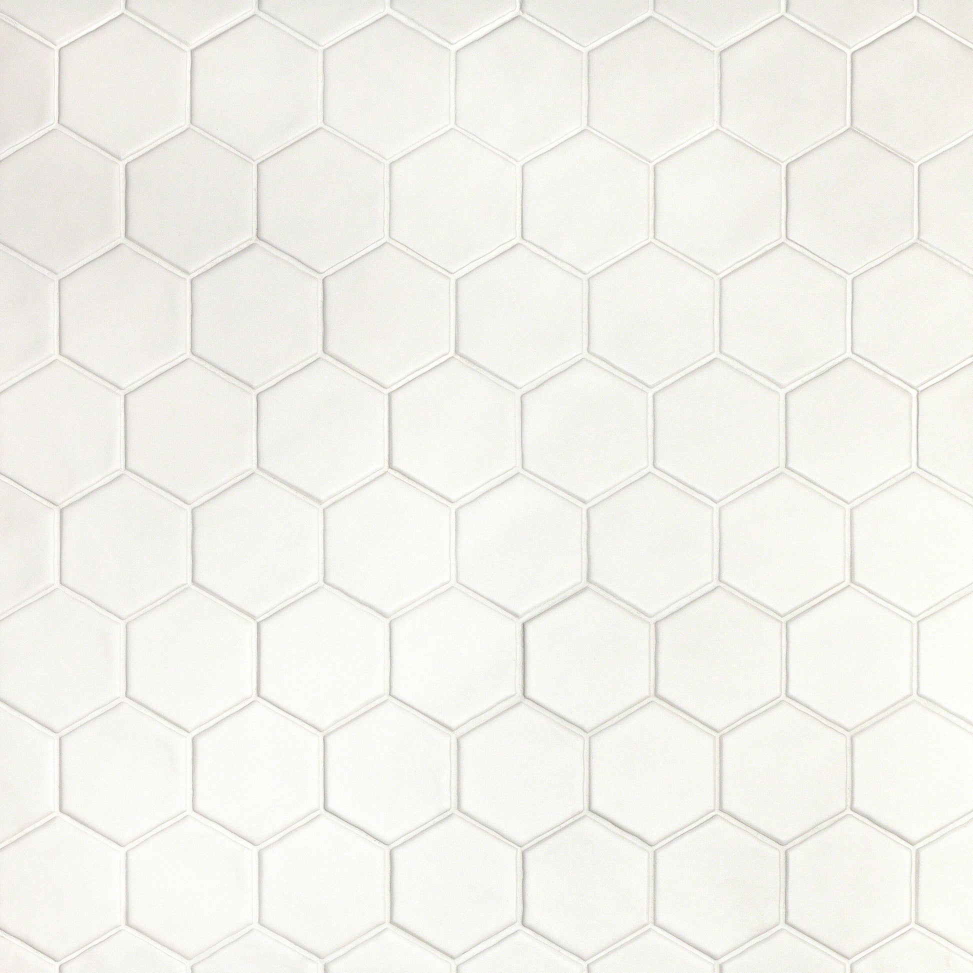 Artmore Tile Milton White 11-in x 12-in Matte Ceramic Cement look Hexagon Mosaic Floor and Wall Tile product image
