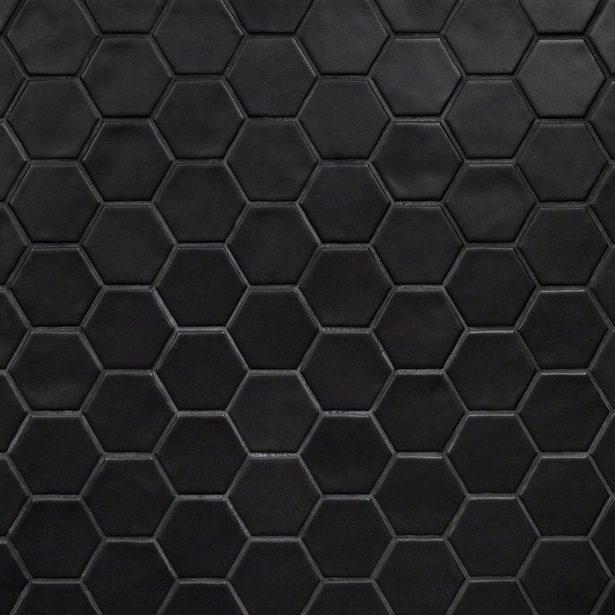 Artmore Tile Milton Black 11-in x 12-in Matte Ceramic Cement look Hexagon Mosaic Floor and Wall Tile product image