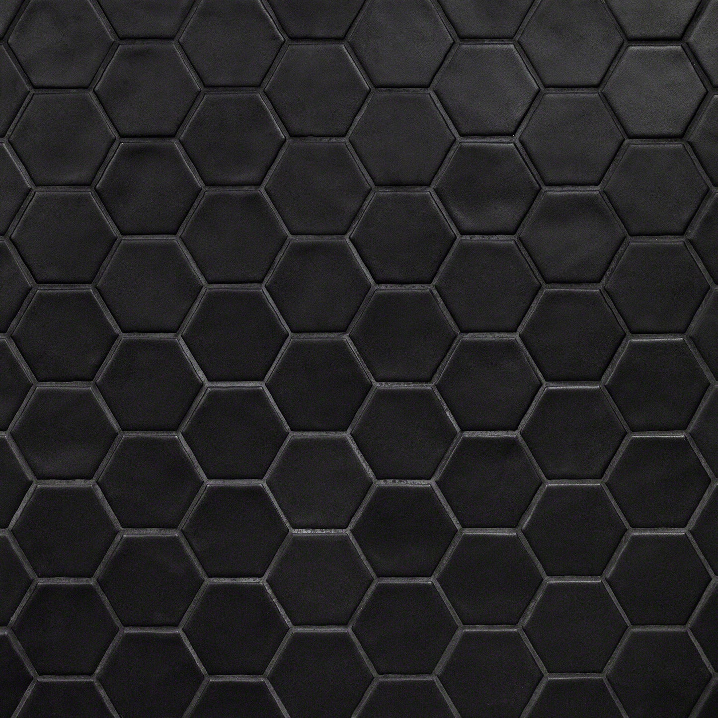 Artmore Tile Milton Black 11-in x 12-in Matte Ceramic Cement look Hexagon Mosaic Floor and Wall Tile product image