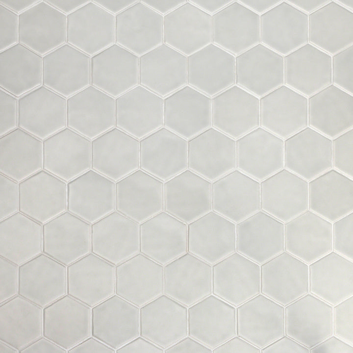 Artmore Tile Milton Gray 11-in x 12-in Matte Ceramic Cement look Hexagon Mosaic Floor and Wall Tile product image