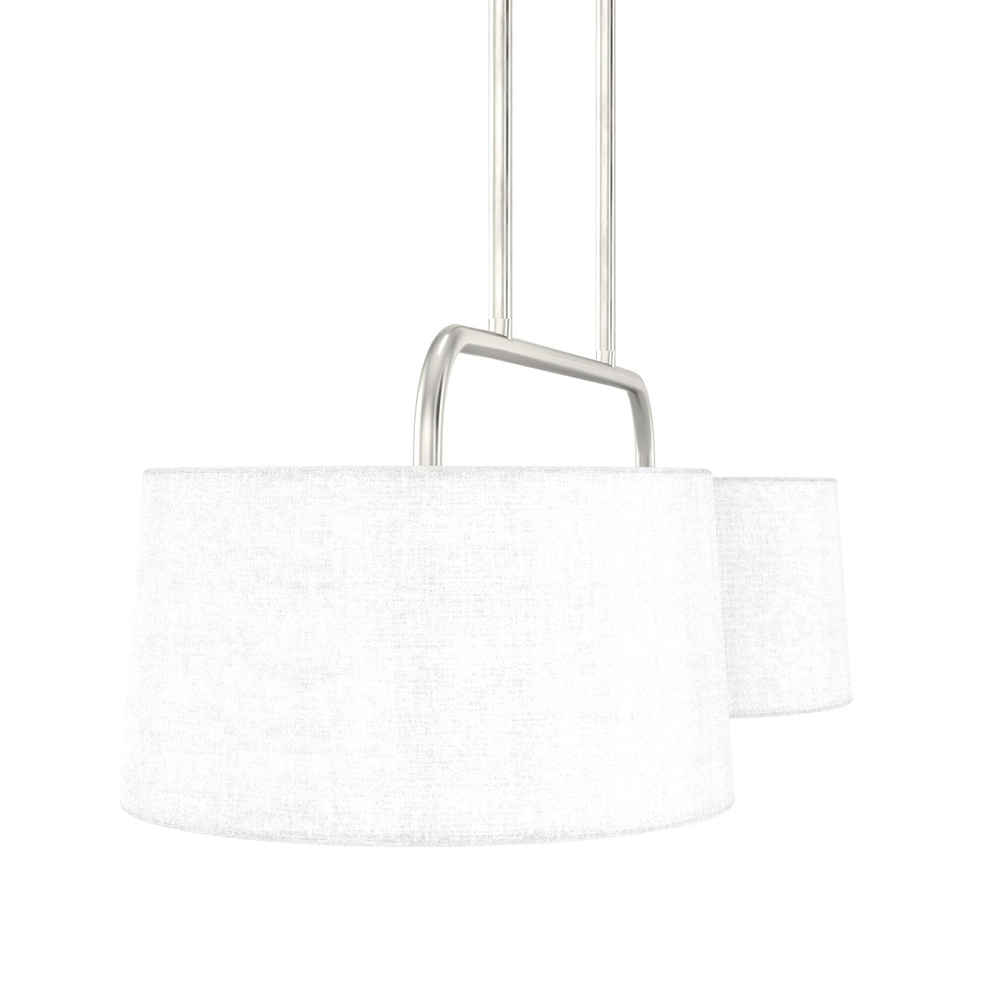Hunter Cottage Hill 4-Light Brushed Nickel Modern/Contemporary Drum LED Large Hanging Kitchen Island Light
