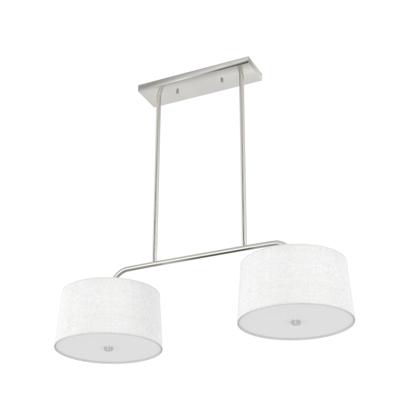 Hunter Cottage Hill 4-Light Brushed Nickel Modern/Contemporary Drum LED Large Hanging Kitchen Island Light