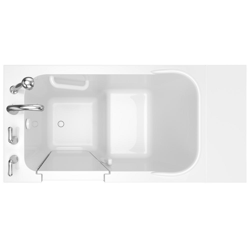 Value Series 48 in. Left Hand Walk-In Bathtub in White - Super Arbor