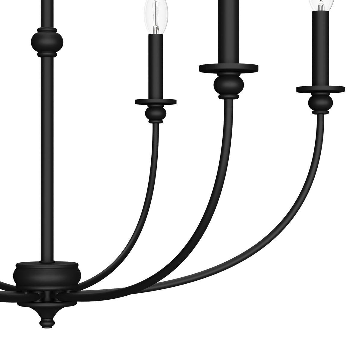 Hunter Southcrest 6-Light Matte Black Transitional Led Chandelier