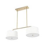 Hunter Cottage Hill 4-Light Alturas Gold Modern/Contemporary Drum LED Large Hanging Kitchen Island Light